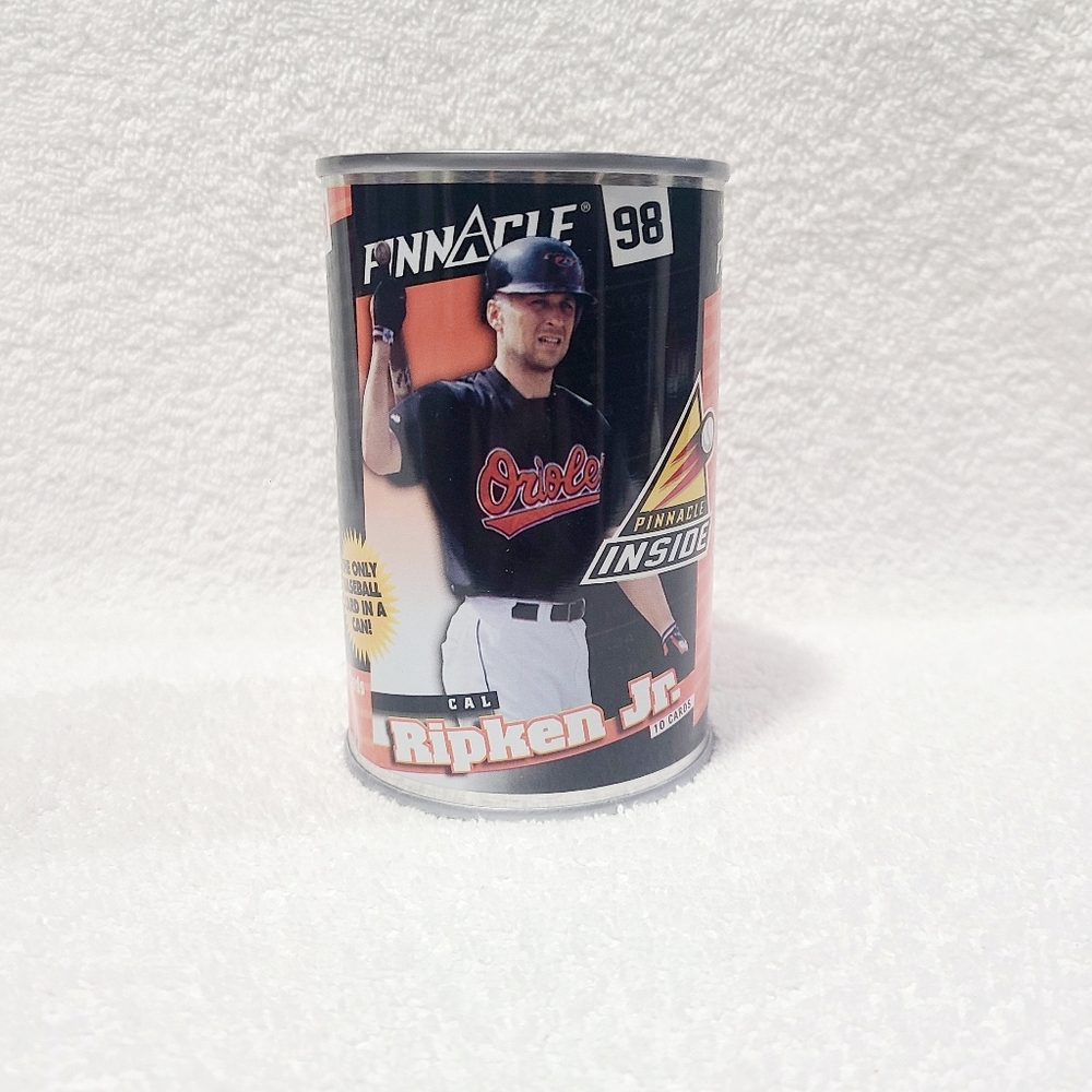 New Cal Ripken Jr 1998 Pinnacle Baseball Card in a Can - Cal Ripken Jr, Sealed